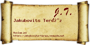 Jakubovits Teréz névjegykártya